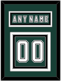 Michigan State Hockey Nameplate & Number (Back) - Alternate Road Green (2006-2007) - Triple Mat 2