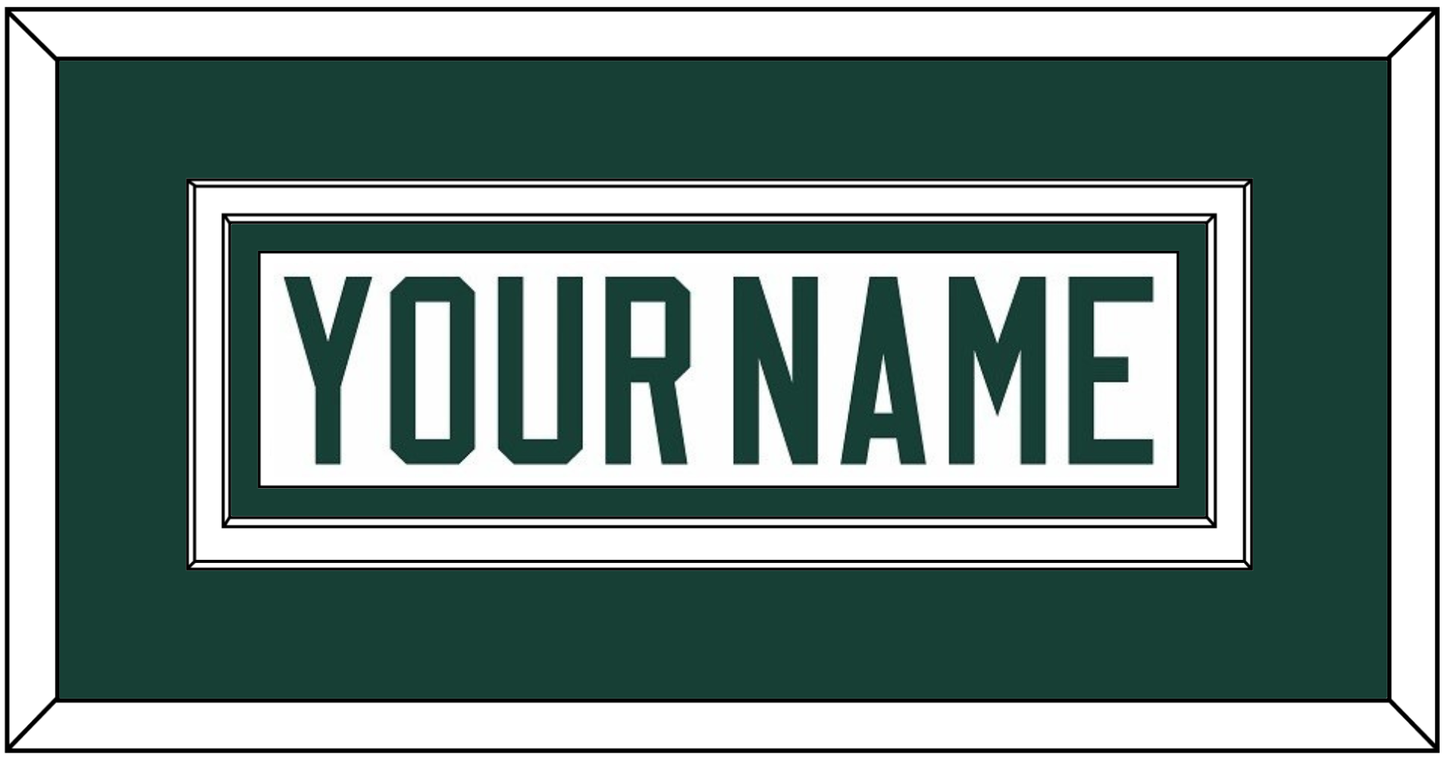 Michigan State Hockey Nameplate - Home White (2017-2019) - Signature Tier 1