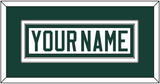 Michigan State Hockey Nameplate - Home White (2017-2019) - Double Mat 1