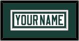 Michigan State Hockey Nameplate - Home White (2017-2019) - Double Mat 1