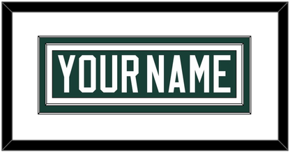 Michigan State Hockey Nameplate - Road Green (2017-2019) - Signature Tier 1