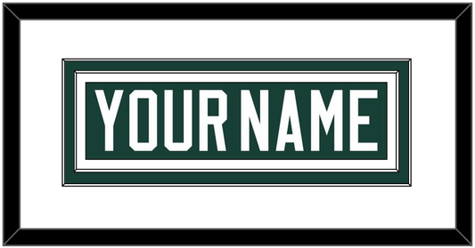 Michigan State Hockey Nameplate - Road Green (2017-2019) - Signature Tier 1