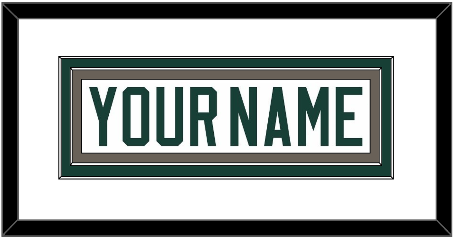 Michigan State Hockey Nameplate - Home White (2006-2007) - Signature Tier 1