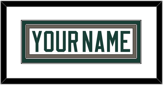 Michigan State Hockey Nameplate - Home White (2006-2007) - Signature Tier 1