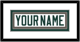 Michigan State Hockey Nameplate - Home White (2006-2007) - Double Mat 1