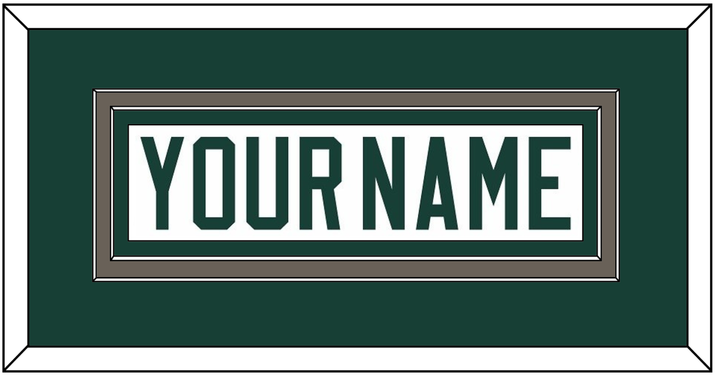 Michigan State Hockey Nameplate - Home White (2006-2007) - Signature Tier 2