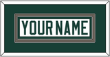 Michigan State Hockey Nameplate - Home White (2006-2007) - Double Mat 2