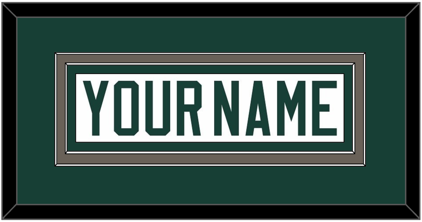 Michigan State Hockey Nameplate - Home White (2006-2007) - Signature Tier 2