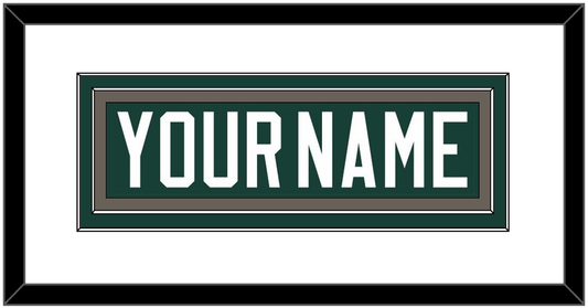 Michigan State Hockey Nameplate - Road Green (2006-2007) - Signature Tier 1