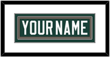 Michigan State Hockey Nameplate - Road Green (2006-2007) - Double Mat 1