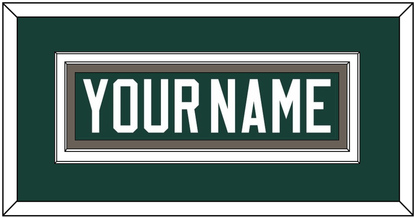 Michigan State Hockey Nameplate - Road Green (2006-2007) - Signature Tier 2