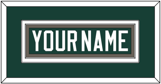 Michigan State Hockey Nameplate - Road Green (2006-2007) - Signature Tier 2