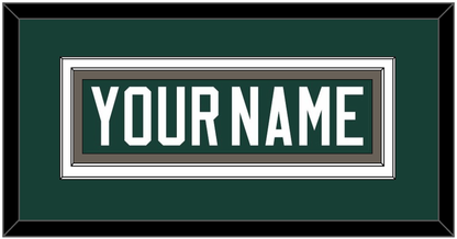 Michigan State Hockey Nameplate - Road Green (2006-2007) - Signature Tier 2