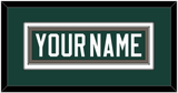 Michigan State Hockey Nameplate - Road Green (2006-2007) - Double Mat 2