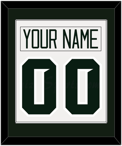 Michigan State Hockey Nameplate & Number (Back) Combined - Home White - Essential Tier 1