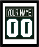 Michigan State Hockey Nameplate & Number (Back) Combined - Road Green - Single Mat 1