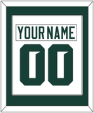 Michigan State Hockey Nameplate & Number (Back) Combined - Home White (2017-2019) - Single Mat 1
