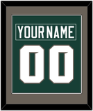 Michigan State Hockey Nameplate & Number (Back) Combined - Road Green (2006-2007) - Single Mat 2