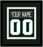 Michigan State Hockey Nameplate & Number (Back) Combined - Road Green - Double Mat 1