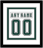 Michigan State Hockey Nameplate & Number (Back) Combined - Alternate Home White (2006-2007) - Double Mat 1
