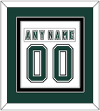 Michigan State Hockey Nameplate & Number (Back) Combined - Alternate Home White (2006-2007) - Double Mat 2