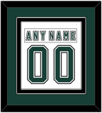 Michigan State Hockey Nameplate & Number (Back) Combined - Alternate Home White (2006-2007) - Double Mat 2