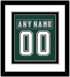 Michigan State Hockey Nameplate & Number (Back) Combined - Alternate Road Green (2006-2007) - Double Mat 1