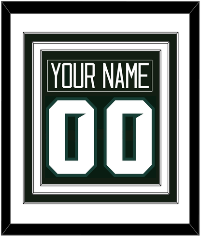 Michigan State Hockey Nameplate & Number (Back) Combined - Road Green - Premier Tier 1