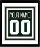 Michigan State Hockey Nameplate & Number (Back) Combined - Road Green - Triple Mat 1
