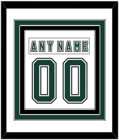 Michigan State Hockey Nameplate & Number (Back) Combined - Alternate Home White (2006-2007) - Premier Tier 1