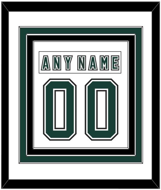 Michigan State Hockey Nameplate & Number (Back) Combined - Alternate Home White (2006-2007) - Premier Tier 1