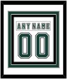 Michigan State Hockey Nameplate & Number (Back) Combined - Alternate Home White (2006-2007) - Triple Mat 1