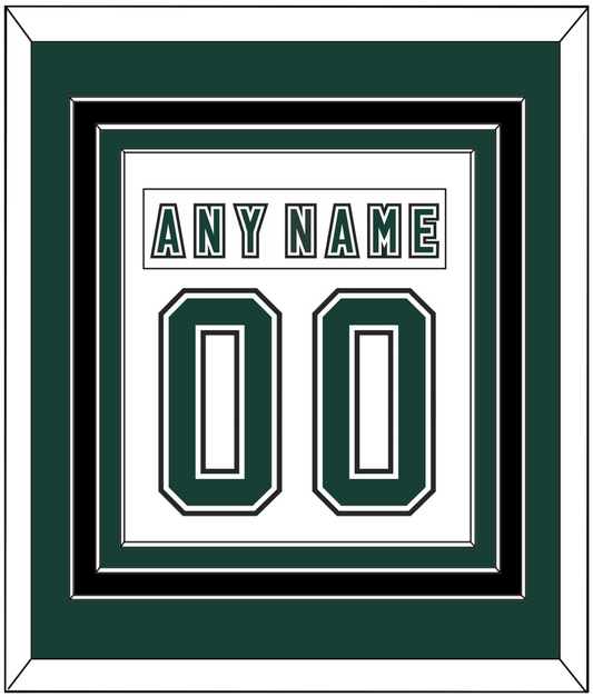 Michigan State Hockey Nameplate & Number (Back) Combined - Alternate Home White (2006-2007) - Premier Tier 2
