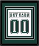 Michigan State Hockey Nameplate & Number (Back) Combined - Alternate Home White (2006-2007) - Triple Mat 2