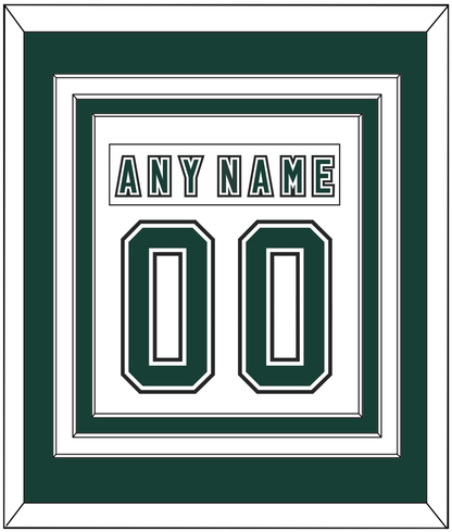 Michigan State Hockey Nameplate & Number (Back) Combined - Alternate Home White (2006-2007) - Premier Tier 3
