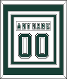 Michigan State Hockey Nameplate & Number (Back) Combined - Alternate Home White (2006-2007) - Triple Mat 3