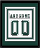 Michigan State Hockey Nameplate & Number (Back) Combined - Alternate Home White (2006-2007) - Triple Mat 3
