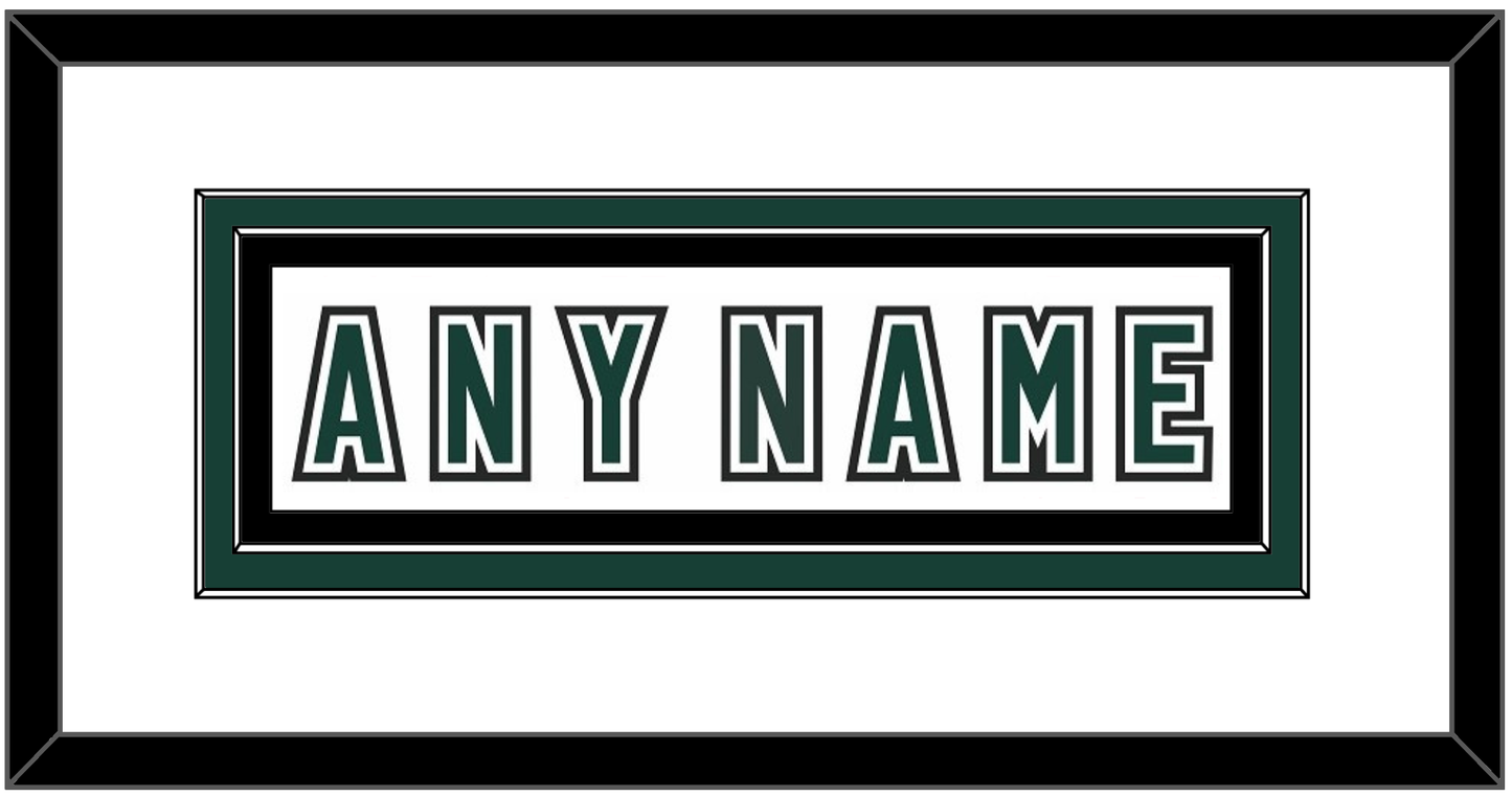 Michigan State Hockey Nameplate - Alternate Home White (2006-2007) - Signature Tier 1