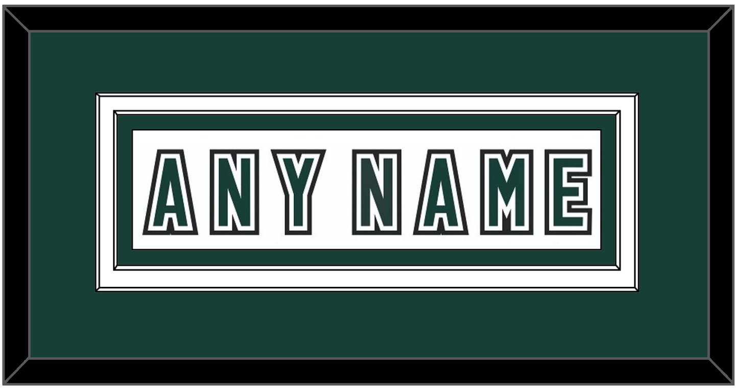 Michigan State Hockey Nameplate - Alternate Home White (2006-2007) - Signature Tier 3