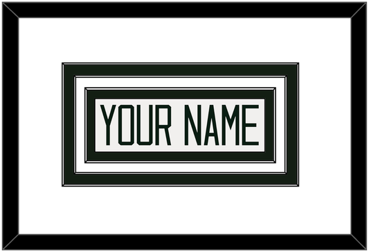 Michigan State Hockey Nameplate - Home White - Premier Tier 1