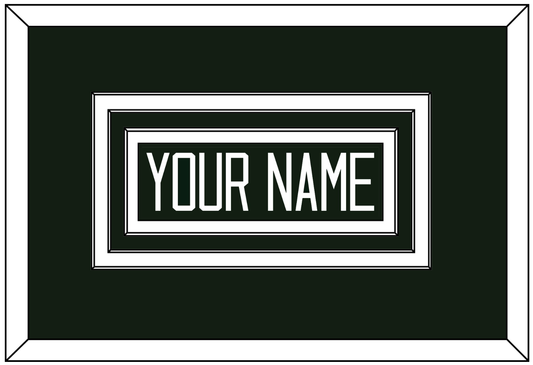 Michigan State Hockey Nameplate - Road Green - Premier Tier 1