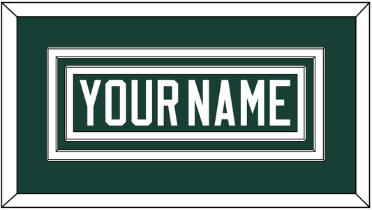Michigan State Hockey Nameplate - Road Green (2017-2019) - Premier Tier 1