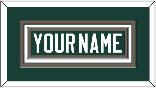 Michigan State Hockey Nameplate - Road Green (2006-2007) - Premier Tier 1