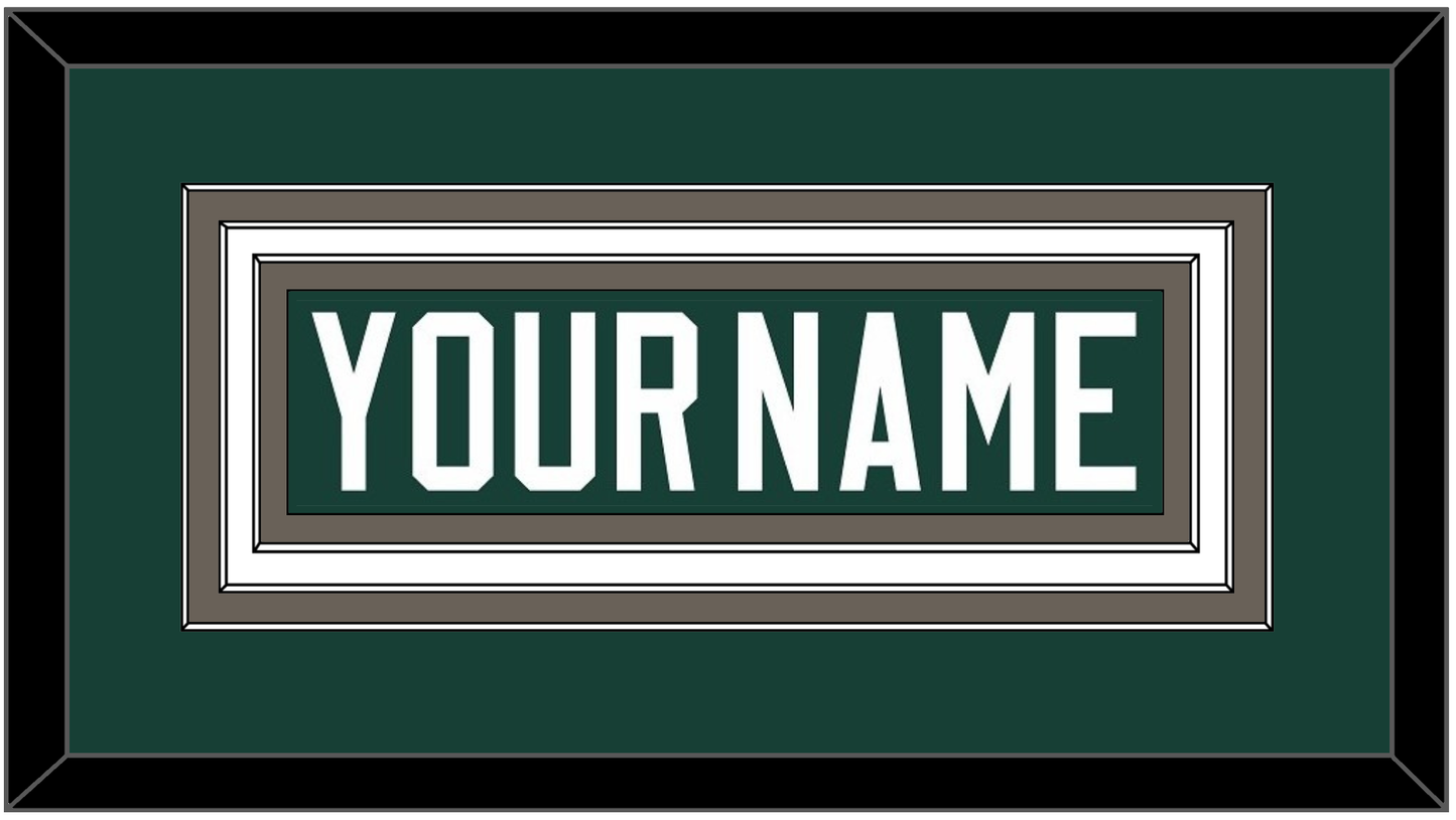 Michigan State Hockey Nameplate - Road Green (2006-2007) - Premier Tier 1