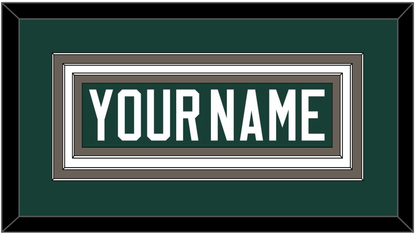 Michigan State Hockey Nameplate - Road Green (2006-2007) - Premier Tier 1