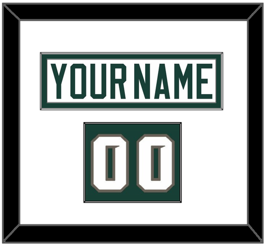 Michigan State Hockey Nameplate & Number (Shoulder) - Home White (2006-2007) - Essential Tier 1