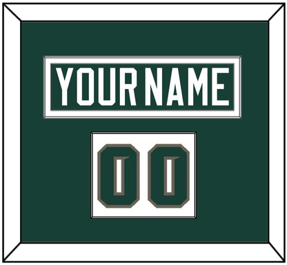 Michigan State Hockey Nameplate & Number (Shoulder) - Road Green (2006-2007) - Essential Tier 1