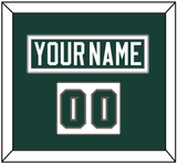 Michigan State Hockey Nameplate & Number (Shoulder) - Road Green (2006-2007) - Single Mat 1