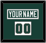 Michigan State Hockey Nameplate & Number (Shoulder) - Road Green (2006-2007) - Single Mat 1