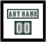 Michigan State Hockey Nameplate & Number (Shoulder) - Alternate Home White (2006-2007) - Single Mat 1